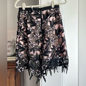 Self-portrait brand knee length fancy party skirt.